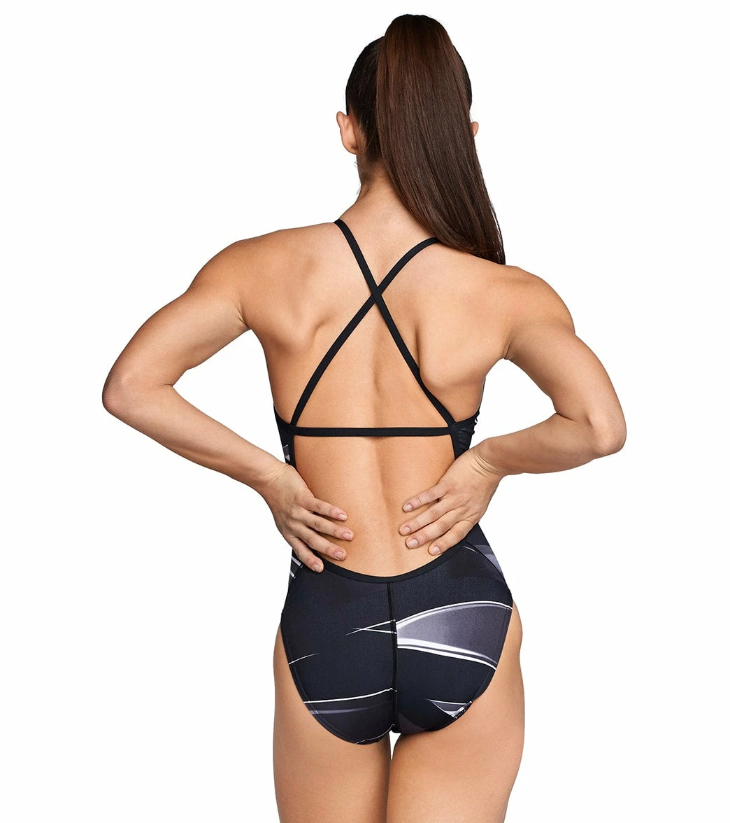 Speedo Women's Infinite Pulse Crossback One Piece Swimsuit 4 Speedo Women's Infinite Pulse Crossback One Piece Swimsuit - Image 2