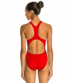 Ocean Racing By Solid Performance Back One Piece Swimsuit -TYR Sales 5665899217064 red 3a