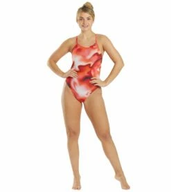 Nike Women's Amp Axis Modern Cut-Out One Piece Swimsuit -TYR Sales 5665973207208 universityred 4a
