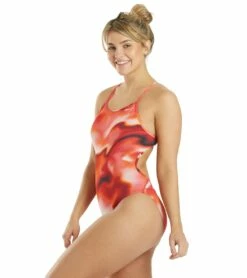 Nike Women's Amp Axis Modern Cut-Out One Piece Swimsuit -TYR Sales 5665973207208 universityred 5a
