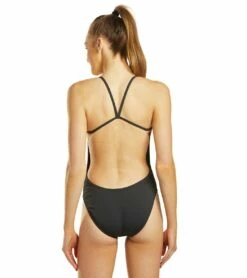 Nike Women's HydraStrong Space Highway Cut-Out Tank One Piece Swimsuit -TYR Sales 5666682536104 universityred 3a