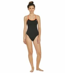 TYR Women's Hexa Trinityfit One Piece Swimsuit 10 TYR Women's Hexa Trinityfit One Piece Swimsuit -TYR Sales 5666739912872 blackorange 4a