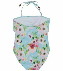 Girls' Watercolor Floral Frill Halter One Piece Swimsuit (Toddler, Little Kid) 5 Girls' Watercolor Floral Frill Halter One Piece Swimsuit (Toddler, Little Kid) -TYR Sales 5666995962024 seafoamfloral 2a
