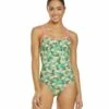 Flamingo Frenzy Thin Strap One Piece Swimsuit -TYR Sales 5667011887272 pinkgreenmulti 1a