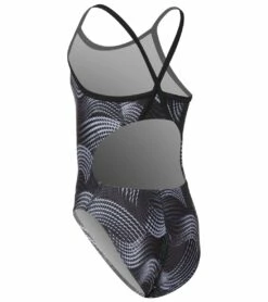 Polyester Cosmos Thin Strap One Piece Swimsuit Youth (22-28) -TYR Sales 5667028304040 black 2a