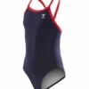 TYR Girls Hexa Diamondfit One Piece Swimsuit -TYR Sales 5667769712808 navyred 1a