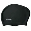Solid Long Hair Bun Silicone Swim Cap 2 Solid Long Hair Bun Silicone Swim Cap -TYR Sales 5668139827368 black 1a