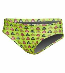 TURBO Boys' Poo Emoji Swim Brief Swimsuit