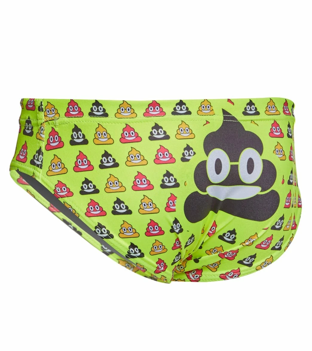 TURBO Boys' Poo Emoji Swim Brief Swimsuit 4 TURBO Boys' Poo Emoji Swim Brief Swimsuit - Image 2