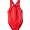 Girls' Solid Racer Back One Piece Swimsuit (Big Kid)