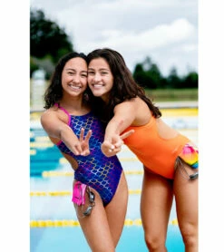 Mermaid Fancy Foil Micro Back One Piece Swimsuit -TYR Sales 5669486395560 purple 6a