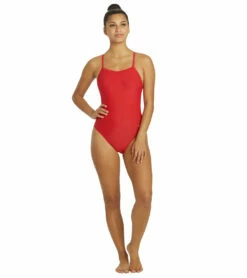 Xtra Life Lycra Solid Female V-2 Back One Piece Swimsuit 10 Xtra Life Lycra Solid Female V-2 Back One Piece Swimsuit -TYR Sales 5671668678824 red 4a