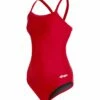 Xtra Life Lycra Solid Youth V-2 Back One Piece Swimsuit 2 Xtra Life Lycra Solid Youth V-2 Back One Piece Swimsuit -TYR Sales 5671671234728 red 1a