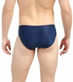 Solid Poly Racer Brief Swimsuit -TYR Sales 5671951171752 navy 4a