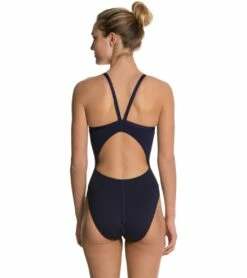 Women's Solid Butterfly Back One Piece Swimsuit 7 Women's Solid Butterfly Back One Piece Swimsuit -TYR Sales 5672286519464 navy 3a