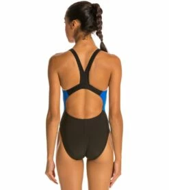 Reactor Splice Competition Back One Piece Swimsuit -TYR Sales 5672674853032 blackblue 3a