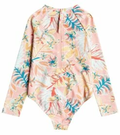 Roxy Girls' Friendly Story Longsleeve One Piece Swimsuit -TYR Sales 6628696555688 peachpearlragha 2a