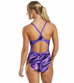 TYR Women's Vitric Diamondfit One Piece Swimsuit -TYR Sales 6663778828456 purple 3a