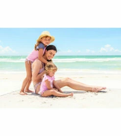 Girls' Leopard Love Short Sleeve Two Piece Ruffle Rash Guard Set (Baby, Toddler) -TYR Sales 6747573616808 pink 3a