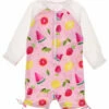 Girls' Fruit Fiesta Long Sleeve Sunsuit (Baby) 2 Girls' Fruit Fiesta Long Sleeve Sunsuit (Baby) -TYR Sales 6747574239400 pink 1a