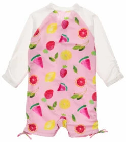 Girls' Fruit Fiesta Long Sleeve Sunsuit (Baby) -TYR Sales 6747574239400 pink 2a