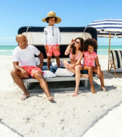 Girls' Tropical Punch Short Sleeve One Piece Surf Suit (Toddler, Little Kid, Big Kid) -TYR Sales 6747577876648 red 3a