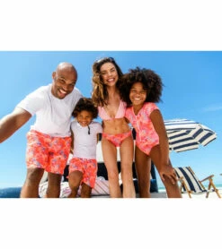 Girls' Tropical Punch Short Sleeve One Piece Surf Suit (Toddler, Little Kid, Big Kid) -TYR Sales 6747577876648 red 4a