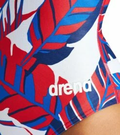 Arena Women's Tropicals Light Drop Back One Piece Swimsuit 10 Arena Women's Tropicals Light Drop Back One Piece Swimsuit -TYR Sales 6813959258280 navyredmulti 4a