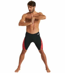 Arena Men's Tropicals Jammer Swimsuit -TYR Sales 6813961027752 blackredmulti 3a