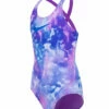 Nike Girls' Rainbow Cloud Dye Crossback One Piece Swimsuit (Big Kid) -TYR Sales 6862247952552 wildberry 1a