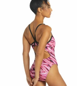 HydroLast Flash Thin Strap One Piece Swimsuit -TYR Sales 6940348154024 pink 5a