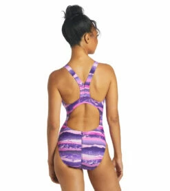Deep Wide Strap One Piece Swimsuit 11 Deep Wide Strap One Piece Swimsuit -TYR Sales 6940424569000 purple 4a