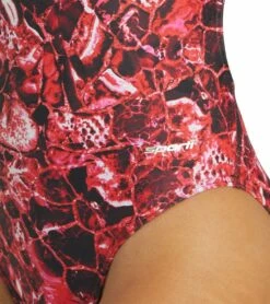 Cogent Thin Strap One Piece Swimsuit -TYR Sales 6942386847912 red 5a