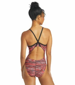 Drift Thin Strap One Piece Swimsuit -TYR Sales 6942387339432 red 3a