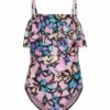 Girls' La Playa One Piece Swimsuit (Big Kid) 2 Girls' La Playa One Piece Swimsuit (Big Kid) -TYR Sales 6948328243368 black 1a