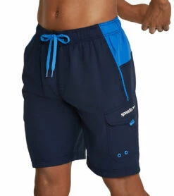 Speedo Active Men's 20'' Marina Sport Swim Trunks -TYR Sales 7008193937576 peacoatpalaceblue 2a