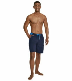Speedo Active Men's 20'' Marina Sport Swim Trunks -TYR Sales 7008193937576 peacoatpalaceblue 4a