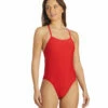 Women's Jackson 4 Solid One Piece Swimsuit -TYR Sales 7012295344296 red 1a