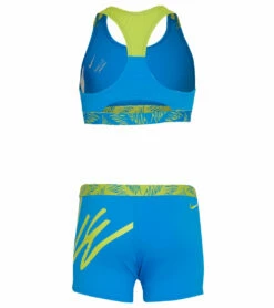 Nike Girls' Script Logo Crossback Sport Two Piece Bikini Set (Big Kid) -TYR Sales 7033731088552 photoblue 2a