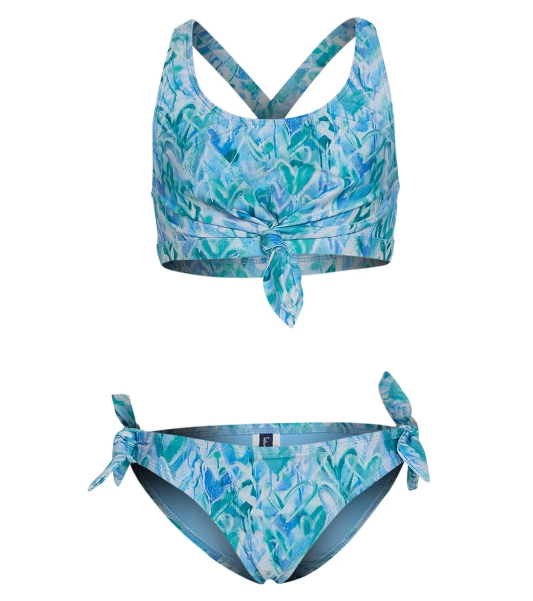 Girls' Graffiti Heart Bralette Two Piece Set (Big Kid) 3 Girls' Graffiti Heart Bralette Two Piece Set (Big Kid)