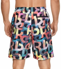 Reebok Men's On Da Block 9" Swim Trunks -TYR Sales 7167534071976 multi 3a
