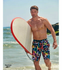 Reebok Men's On Da Block 9" Swim Trunks -TYR Sales 7167534071976 multi 5a