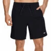 Reebok Men's Solid Black 8" Swim Short 1 Reebok Men's Solid Black 8" Swim Short -TYR Sales 7167535022248 black 1a
