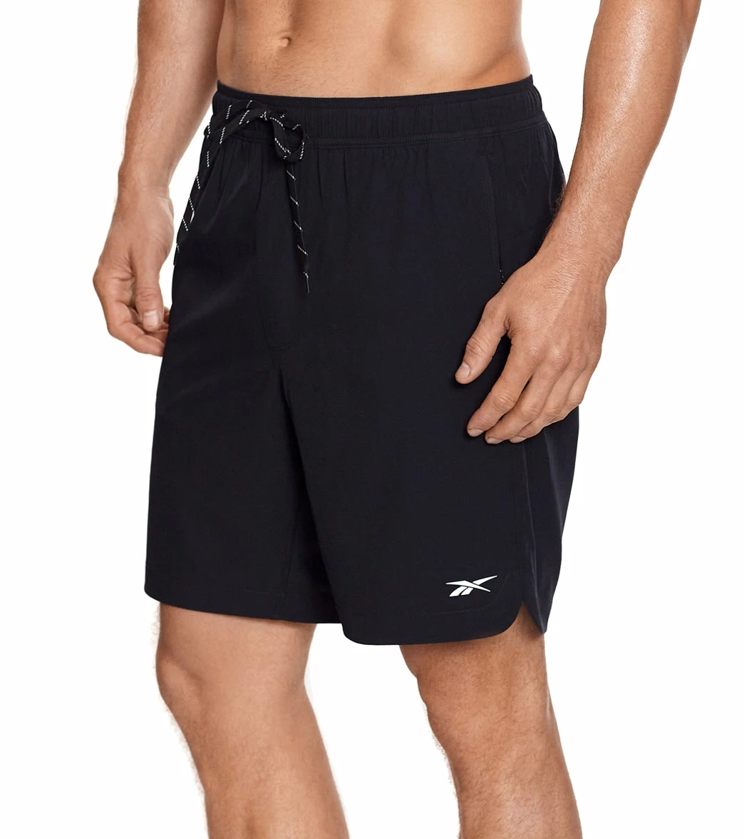 Reebok Men's Solid Black 8" Swim Short 4 Reebok Men's Solid Black 8" Swim Short - Image 2