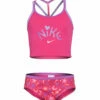 Nike Girls' Fun Forest T-Crossback Two Piece Midkini Set(Big Kid)