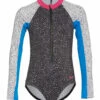 Nike Girls' Water Dots Long Sleeve One Piece Swimsuit (Big Kid)