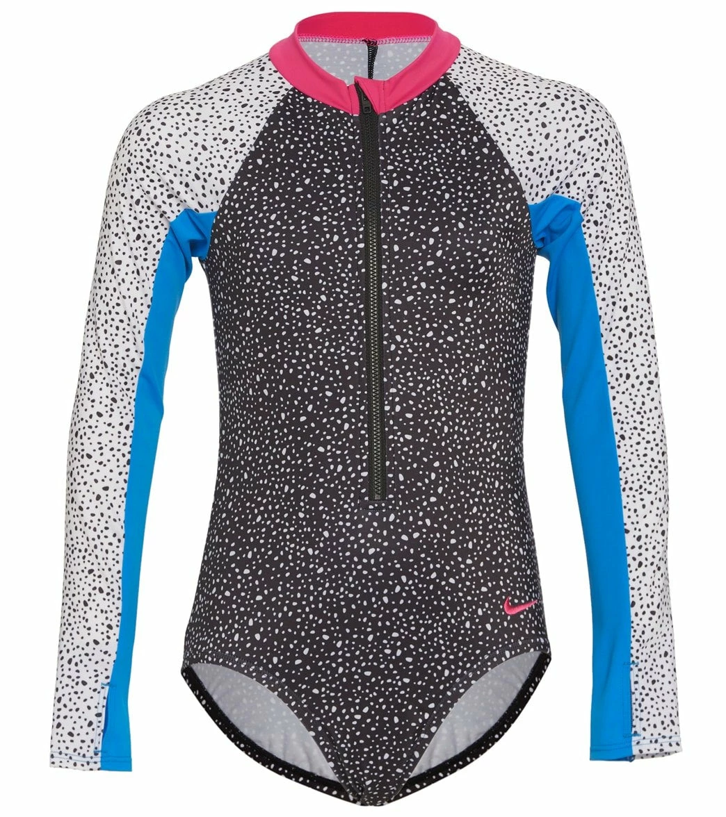 Nike Girls' Water Dots Long Sleeve One Piece Swimsuit (Big Kid) 3 Nike Girls' Water Dots Long Sleeve One Piece Swimsuit (Big Kid)