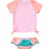 Girls' Sunset Stripe SS Ruffle Set (Baby, Toddler, Little Kid) -TYR Sales 7217017716904 multi 1a