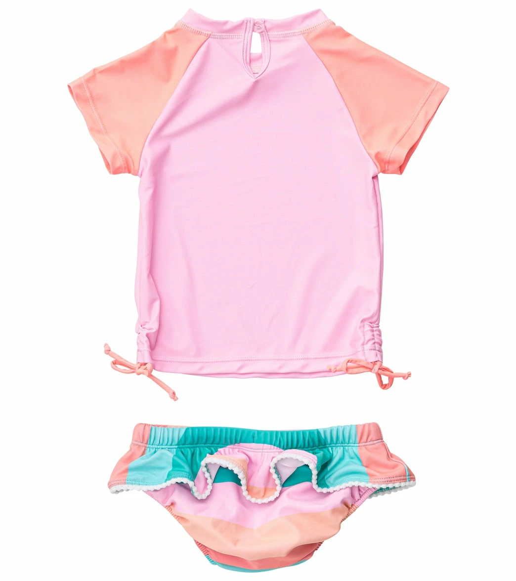 Girls' Sunset Stripe SS Ruffle Set (Baby, Toddler, Little Kid) 4 Girls' Sunset Stripe SS Ruffle Set (Baby, Toddler, Little Kid) - Image 2