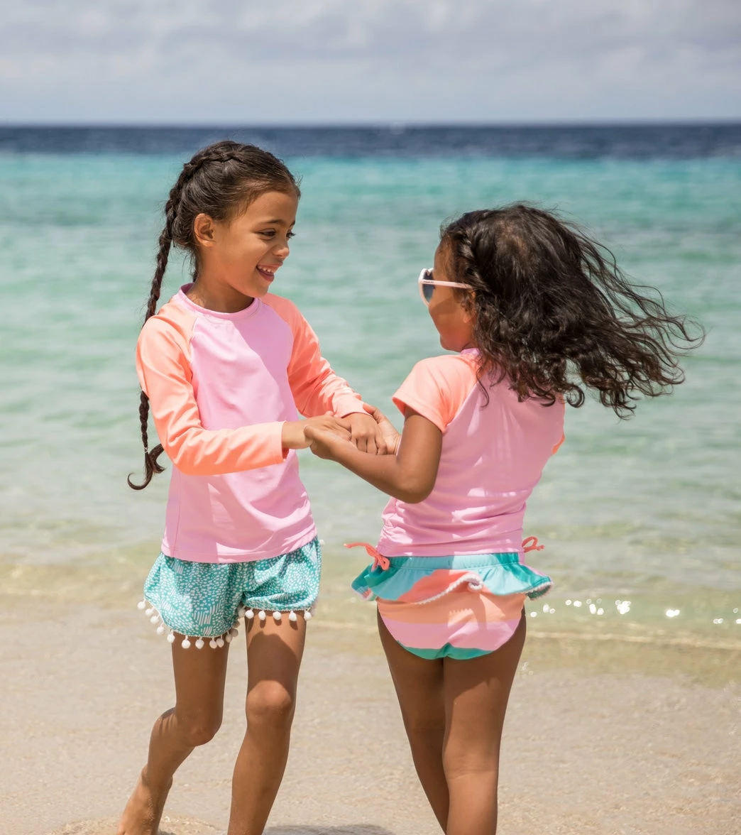 Girls' Sunset Stripe SS Ruffle Set (Baby, Toddler, Little Kid) 5 Girls' Sunset Stripe SS Ruffle Set (Baby, Toddler, Little Kid) - Image 3